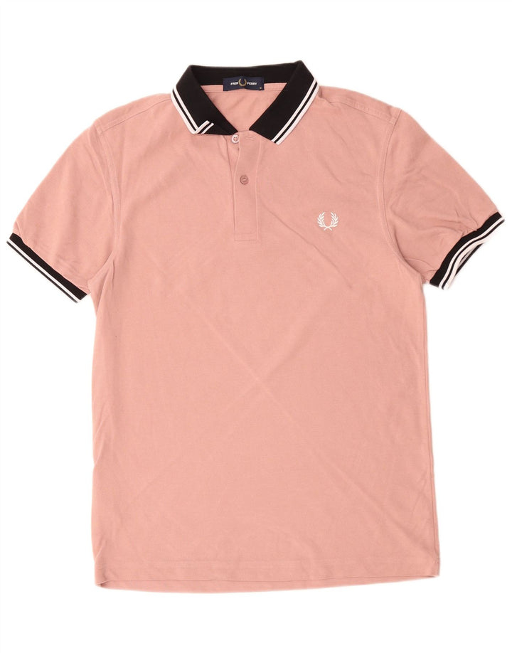 Fred Perry Herren Rugby-Poloshirt aus mittelrosa Baumwolle