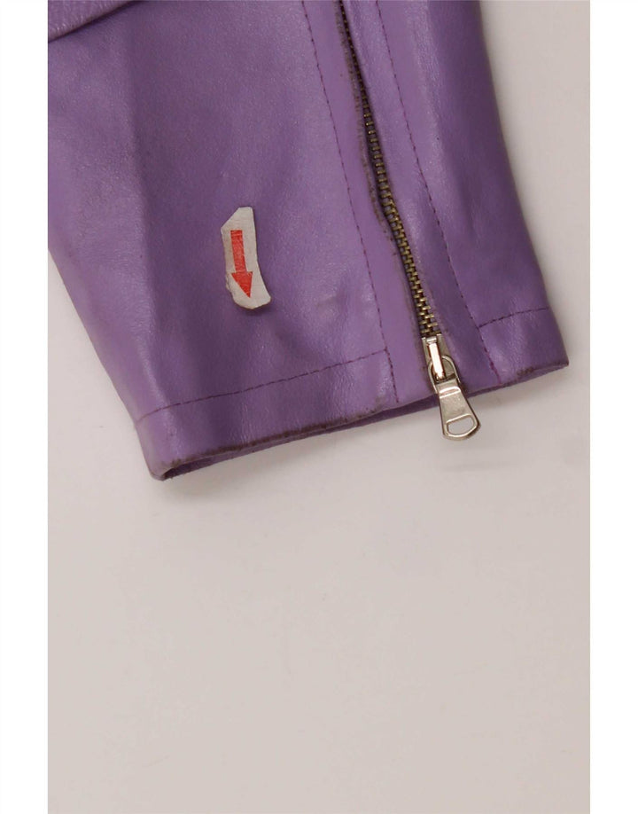 Habana Damen Lederjacke UK 10 Small Lila Leder