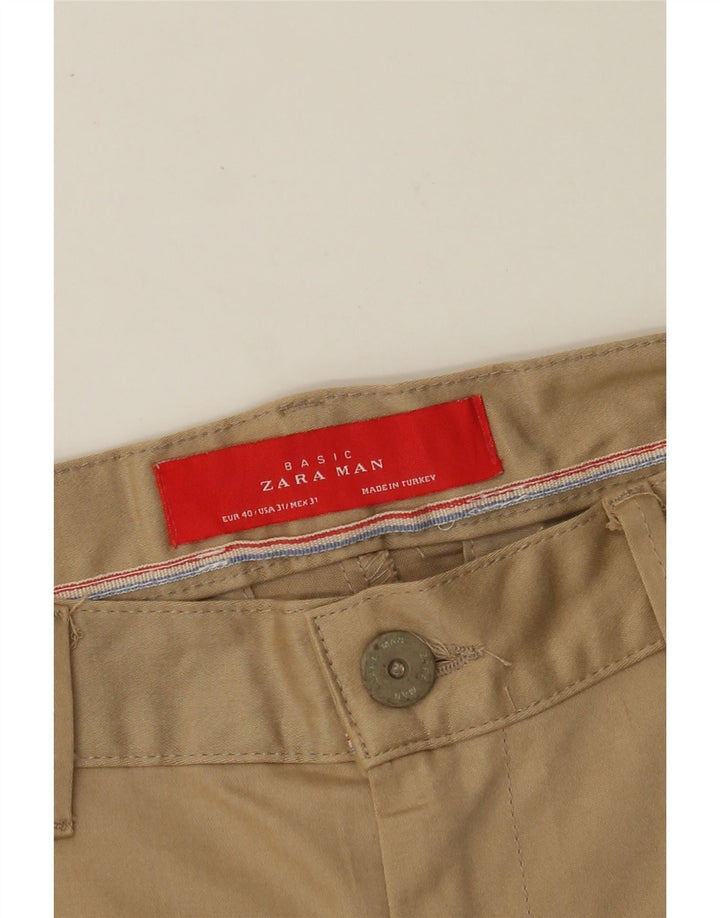 ZARA Herren Slim Chino Hose EU 40 Medium W31 L27 Beige