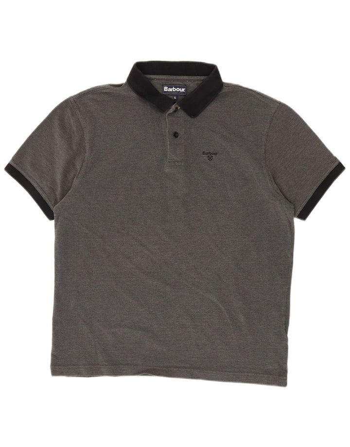 Barbour Herren Poloshirt XL Grau Baumwolle