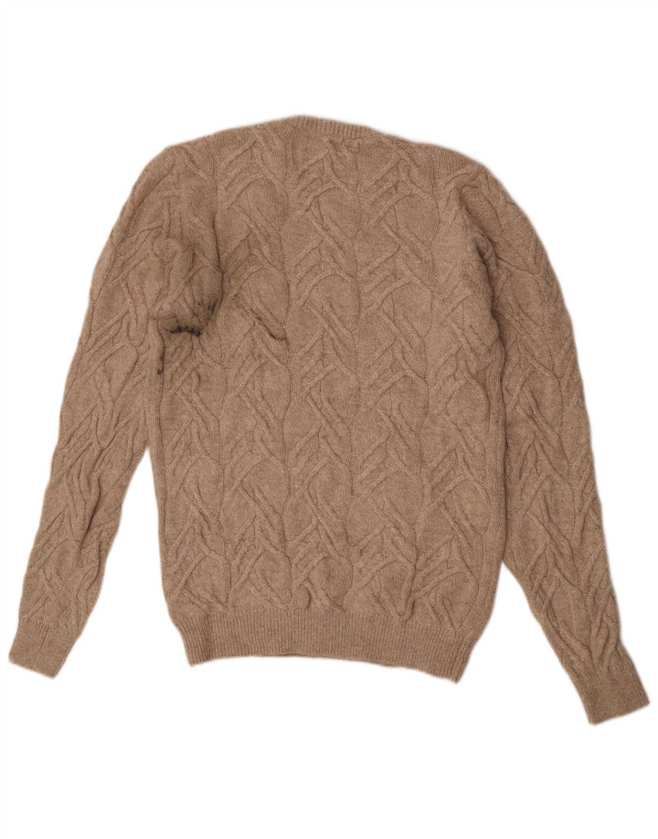 Marks & Spencer Herren-Pullover mit Rundhalsausschnitt, Größe S, Beige, Polyamid