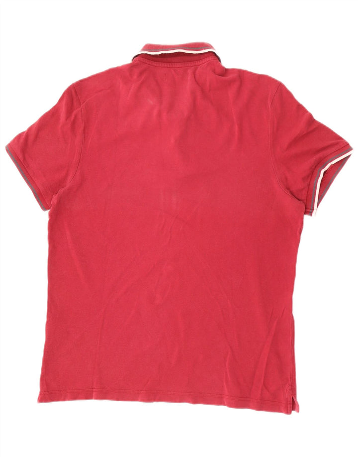 DIADORA Herren-Poloshirt, mittelbraun, gestreift, Baumwolle