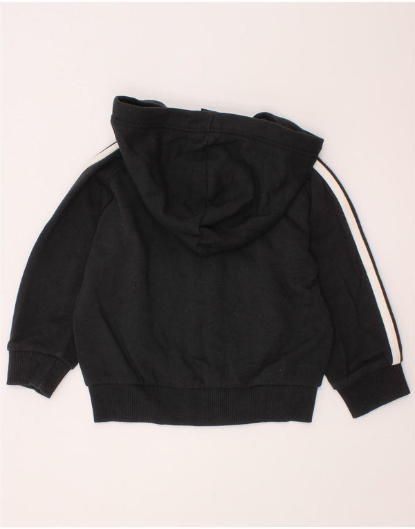 ADIDAS Baby-Jungen-Kapuzenpullover mit Reißverschluss, 18–24 Monate, schwarze Baumwolle