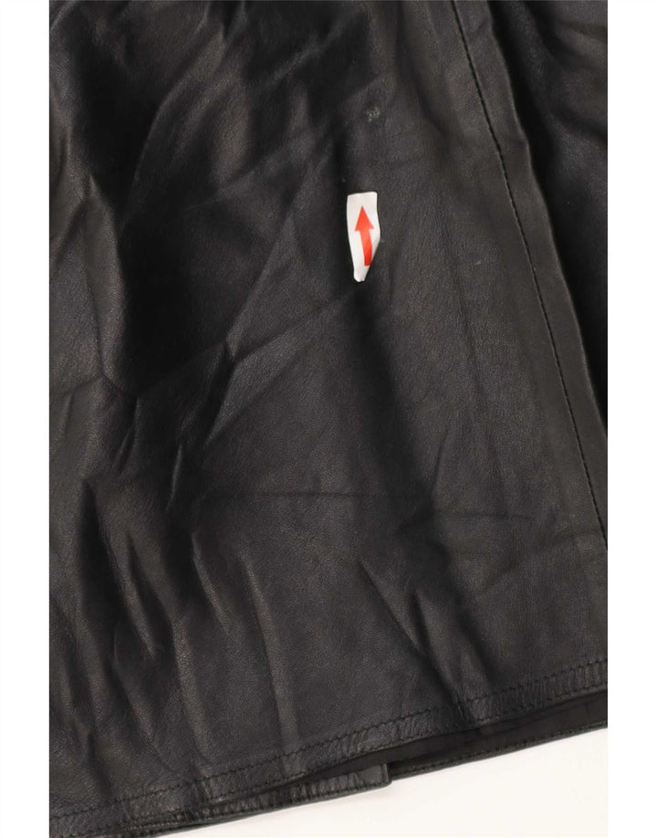 Vintage Damen Lederrock W28 Medium Schwarz