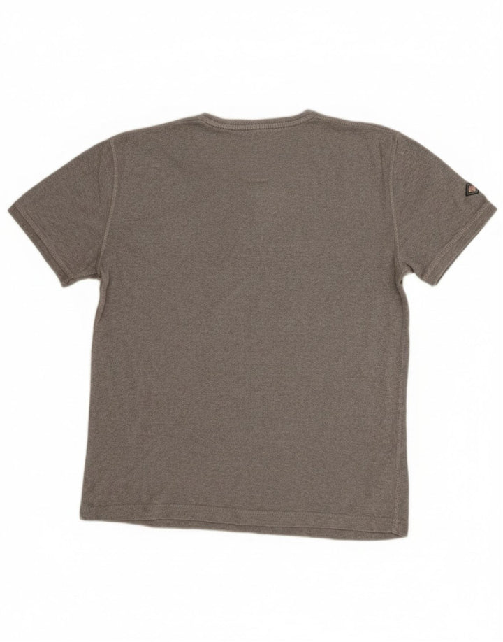Superdry Herren T-Shirt Top Large Grau Baumwolle