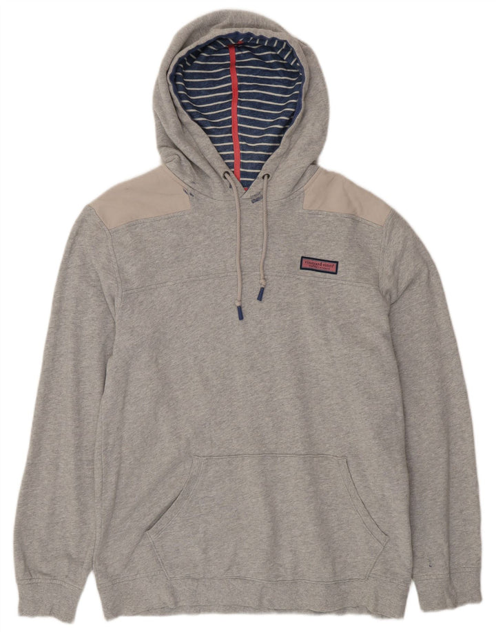 VINEYARD VINES Herren-Kapuzenpullover, groß, graue Baumwolle