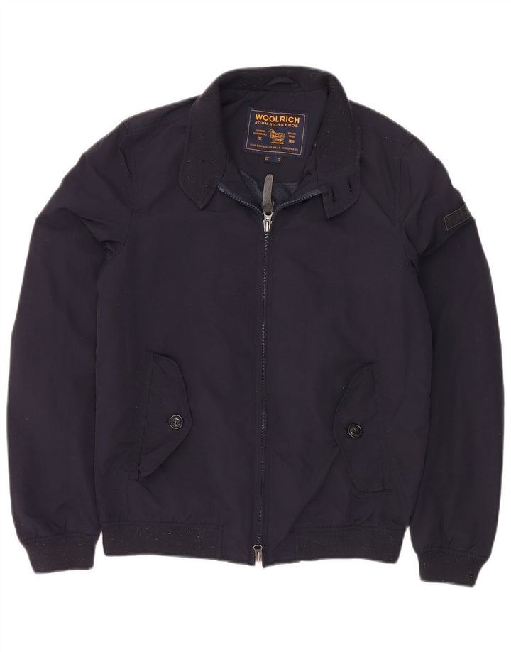 WOOLRICH Herren Bomberjacke UK 34 XS Marineblaues Nylon