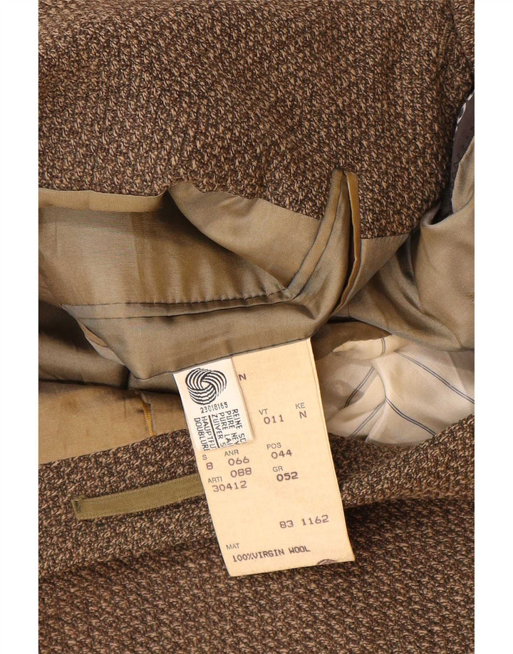 Hugo Boss Herren-Blazer mit 3 Knöpfen, EU 52, XL, braune Schurwolle