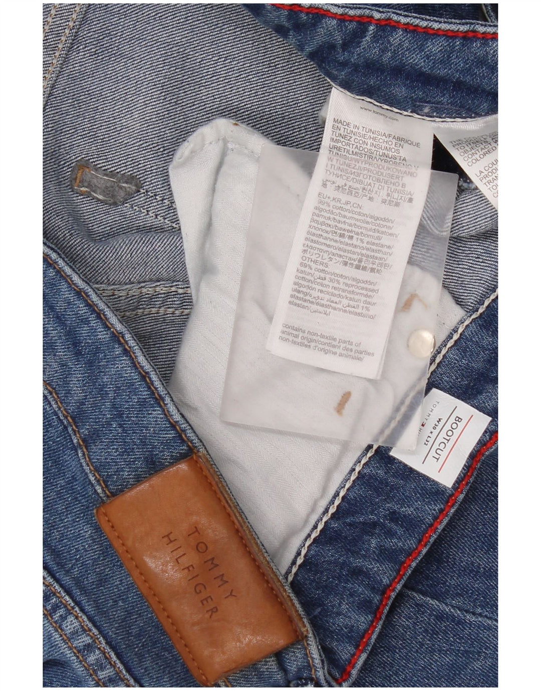 Tommy Hilfiger Damen Bootcut Jeans W30 L32 Blaue Baumwolle