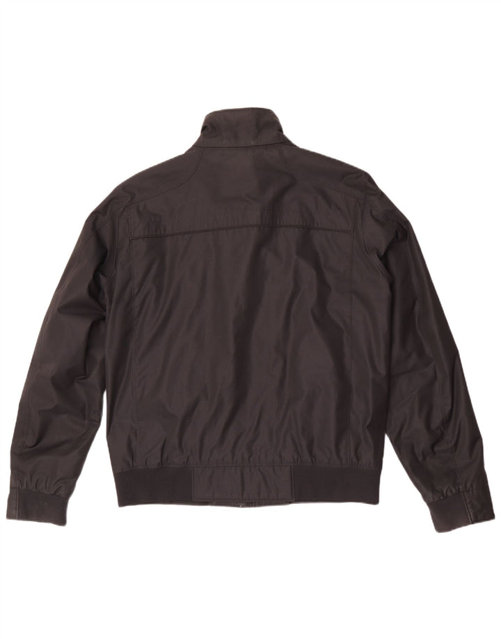 Hugo Boss Herren Bomberjacke UK 38 Mittelschwarzes Polyester