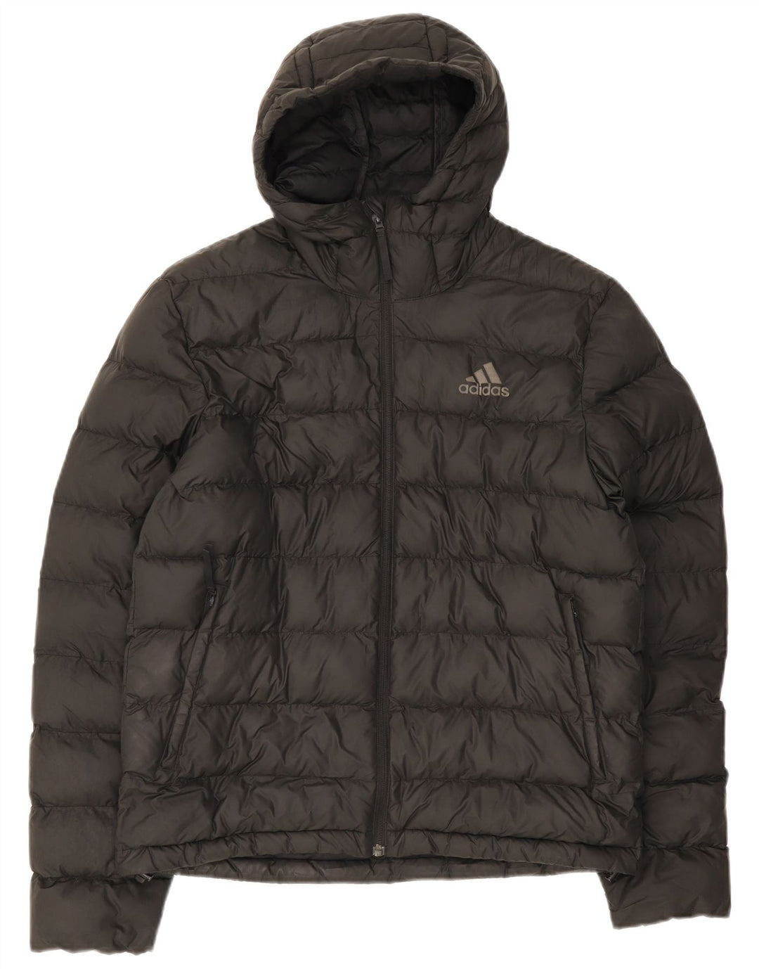 Adidas Herren Kapuzenjacke, gepolstert, UK 38, mittelschwarz, Polyester