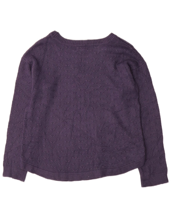 Fat Face Damen-Pullover mit U-Boot-Ausschnitt, Gr. 8, Marineblau, Viskose
