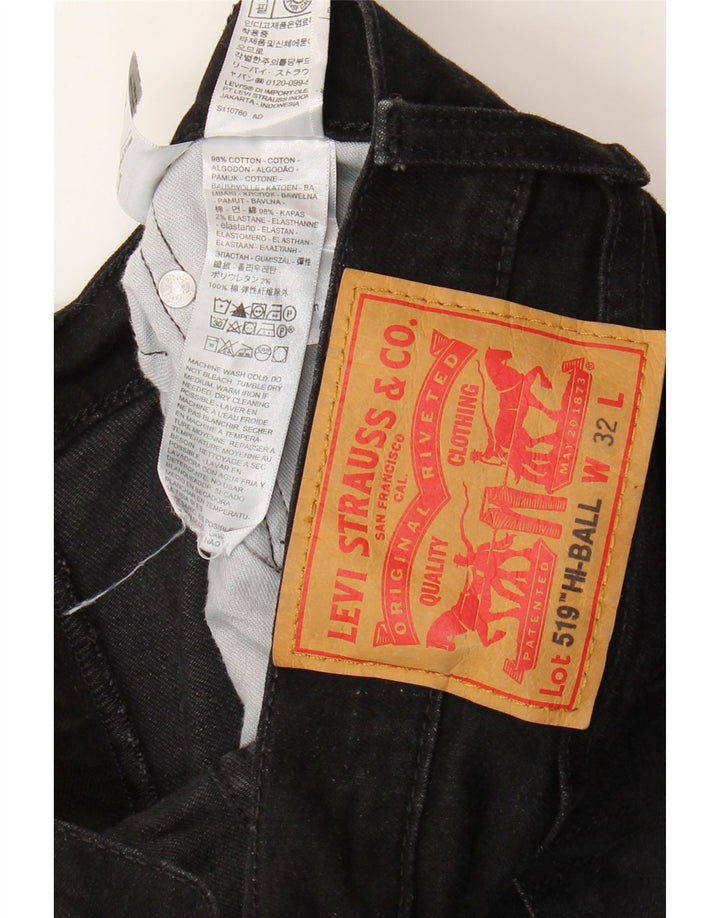 Levi's Herren 519 Skinny Jeans W32 L29 schwarze Baumwolle