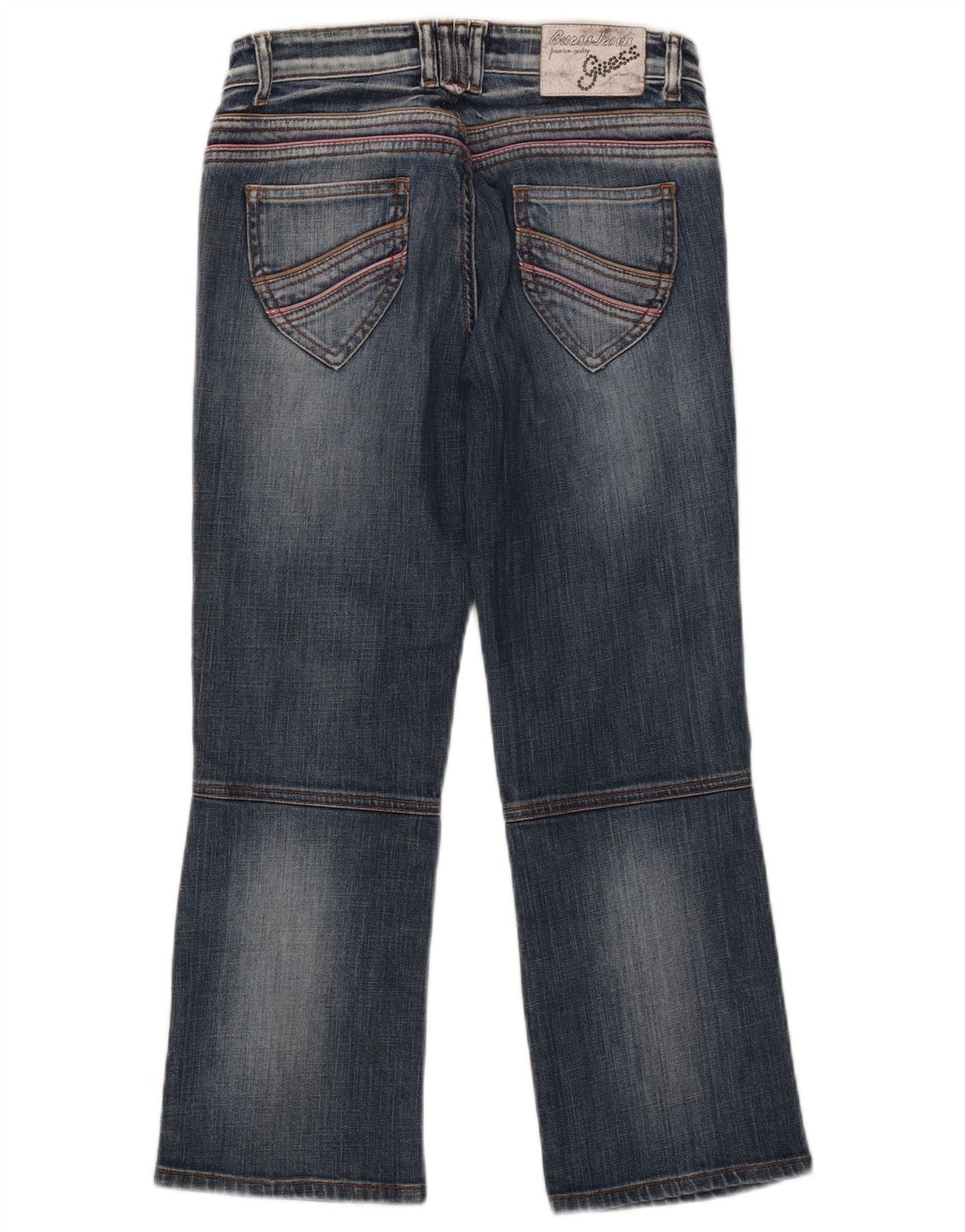 Guess Damen-Cropped-Jeans W26 L24 Blaue Baumwolle