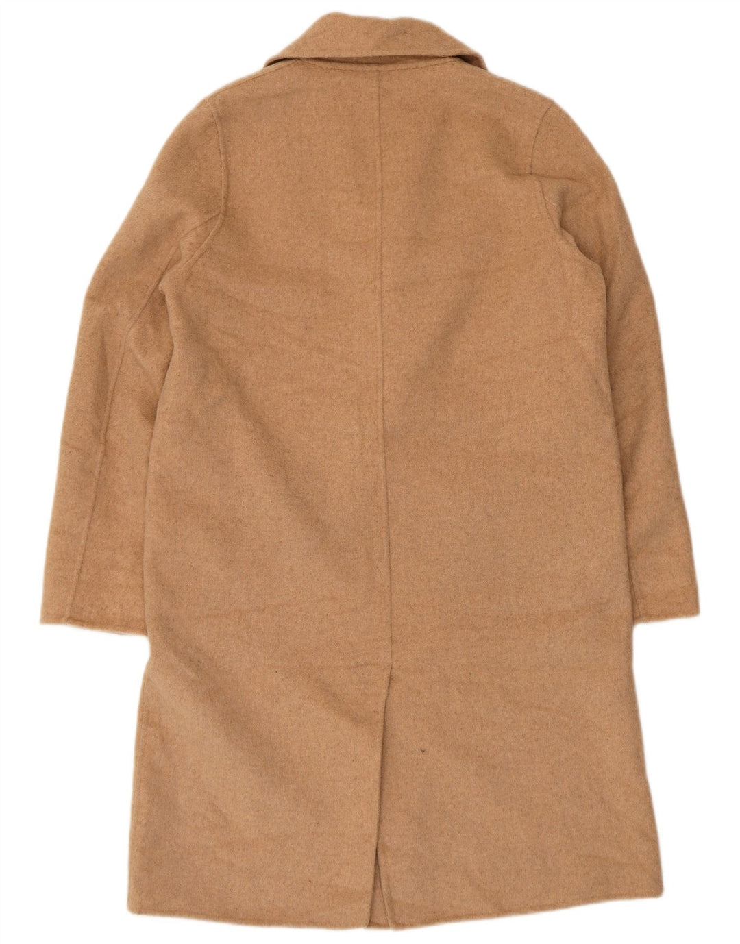 Zara Damen Übergroßer Mantel UK 6 XS Beige Wolle
