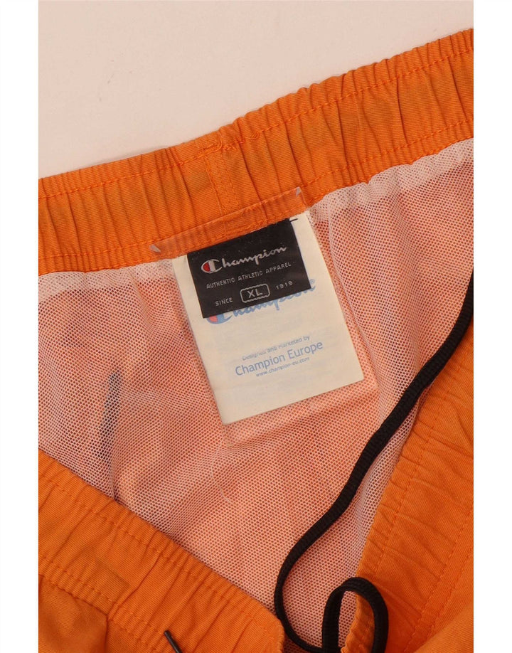Champion Herren Badeshorts XL Orange Baumwolle