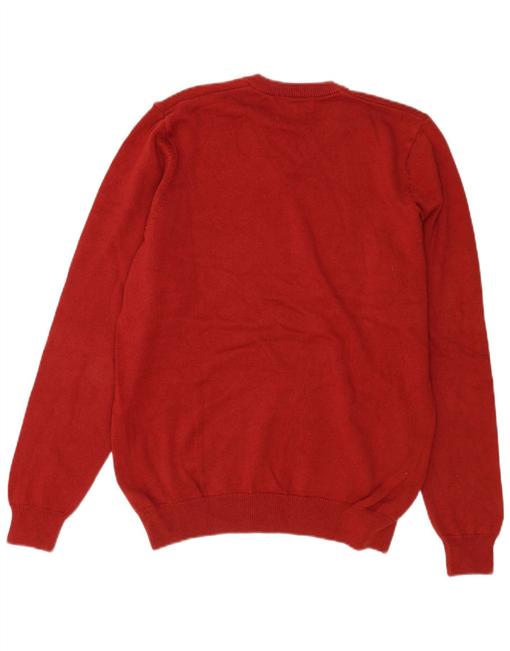 Marks & Spencer Herren-Pullover mit V-Ausschnitt, Mittelrot