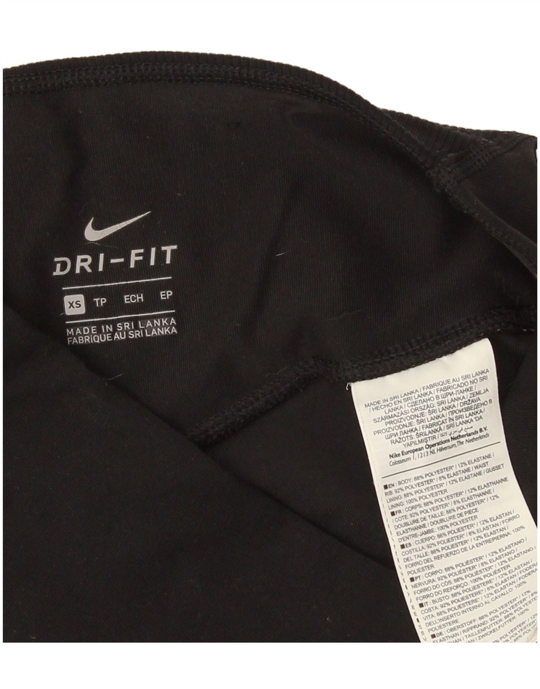 Nike Damen Dri Fit Graphic Leggings UK 6 XS Schwarz Polyester