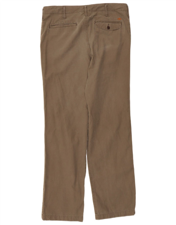 Dockers Gerade Chinohose für Herren, W34, L34, graue Baumwolle