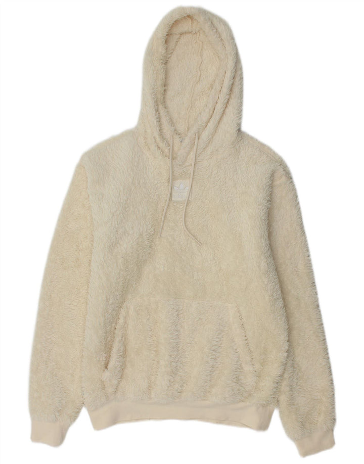Adidas Herren Kapuzen-Fleecepullover XS Beige Polyester