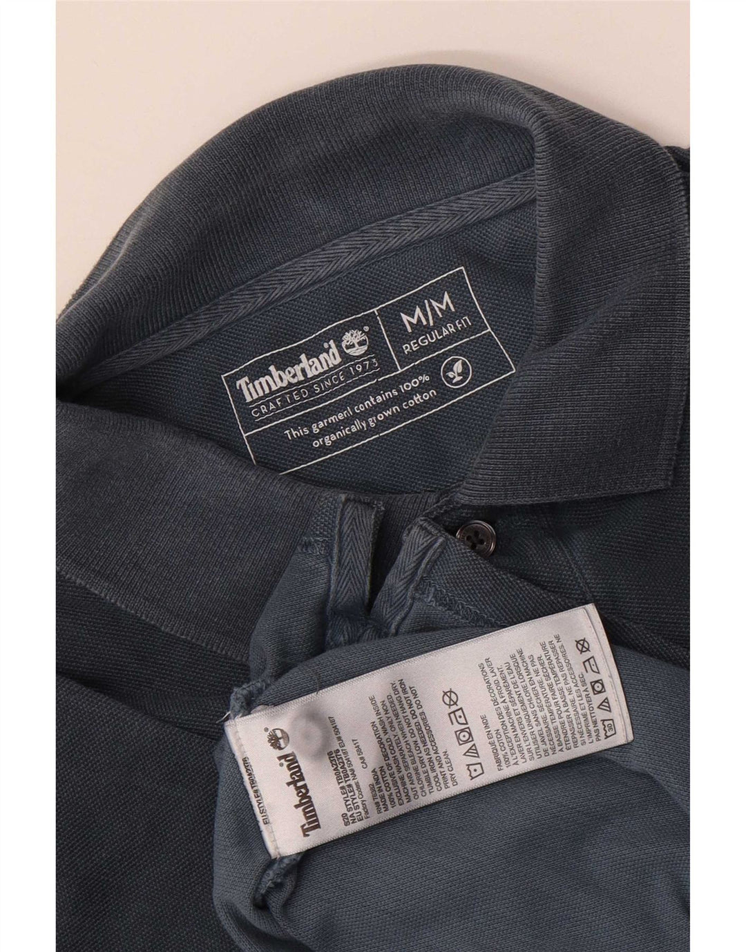 Timberland Herren-Poloshirt mit normaler Passform, mittelmarineblaue Baumwolle