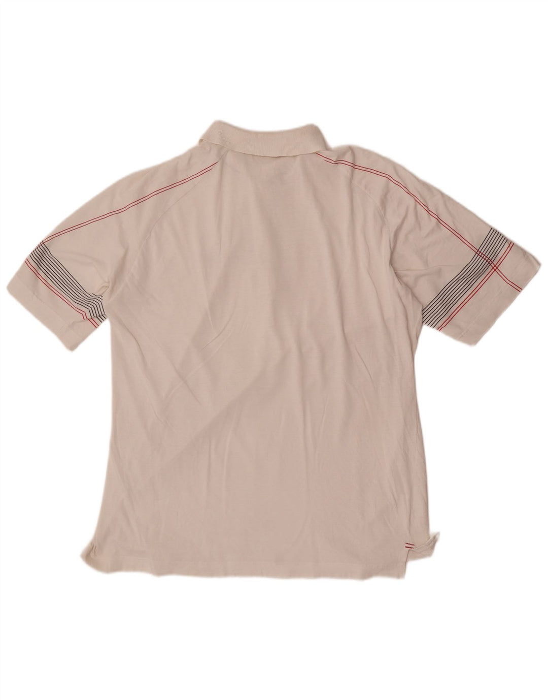 Sergio Tacchini Herren-Poloshirt, groß, weiß gestreift, Baumwolle