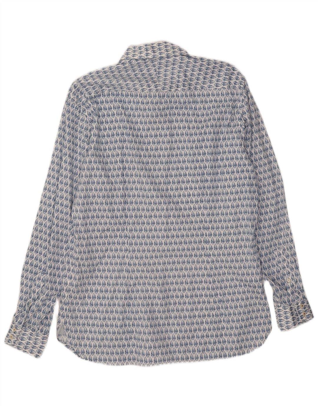 Ted Baker Herrenhemd, Größe 16, groß, blau, geblümt, Baumwolle