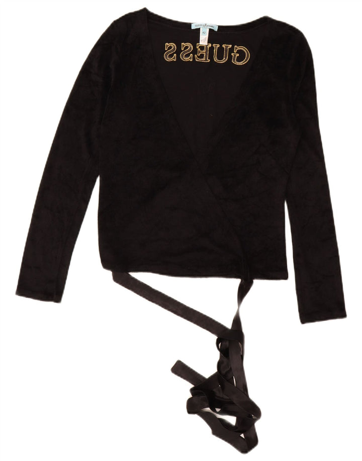 GUESS BY MARCIANO Damen Graphic Wrap Cardigan Top IT 42 Medium Schwarz