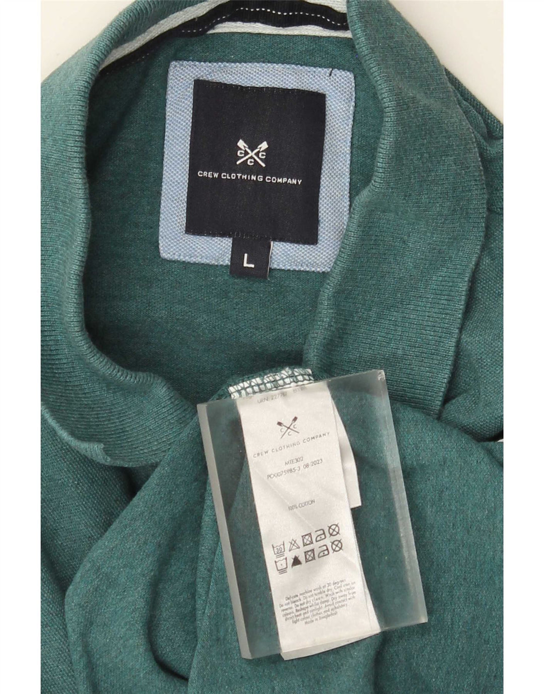 Crew Clothing Herren-Poloshirt, groß, grüne Baumwolle