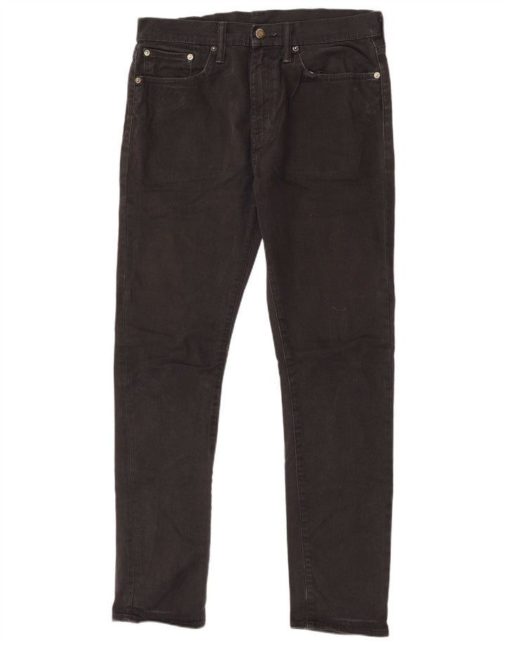Levi's Herren Slim Jeans W31 L32 Schwarze Baumwolle