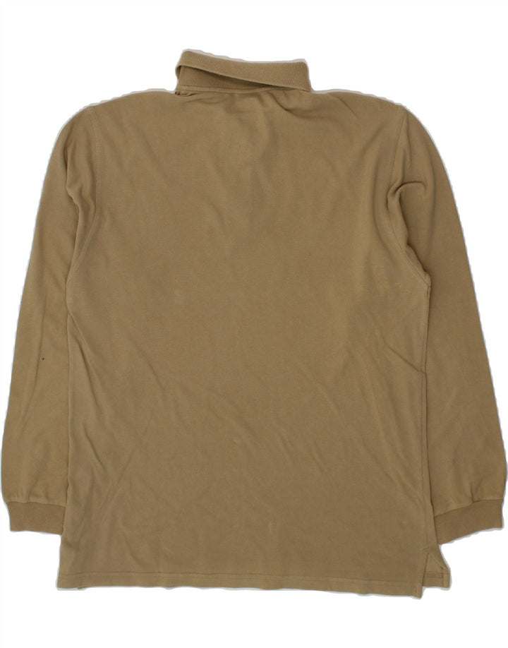 INVICTA Mens Long Sleeve Polo Shirt Large Beige Vintage Invicta and Second-Hand Invicta from Messina Hembry 