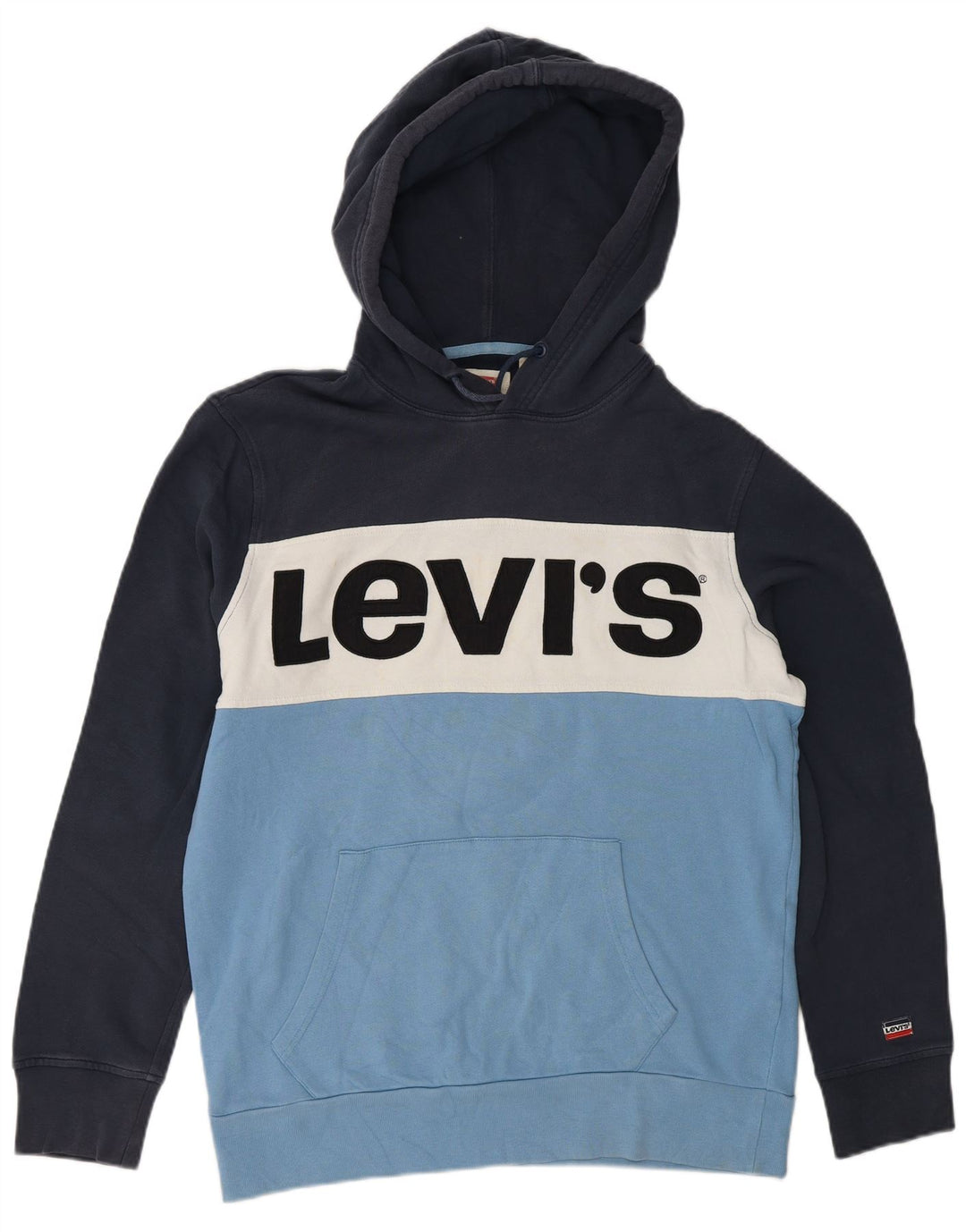 Levi's Herren-Kapuzenpullover mit Grafik, mittelgroß, Marineblau, Colourblock-Baumwolle