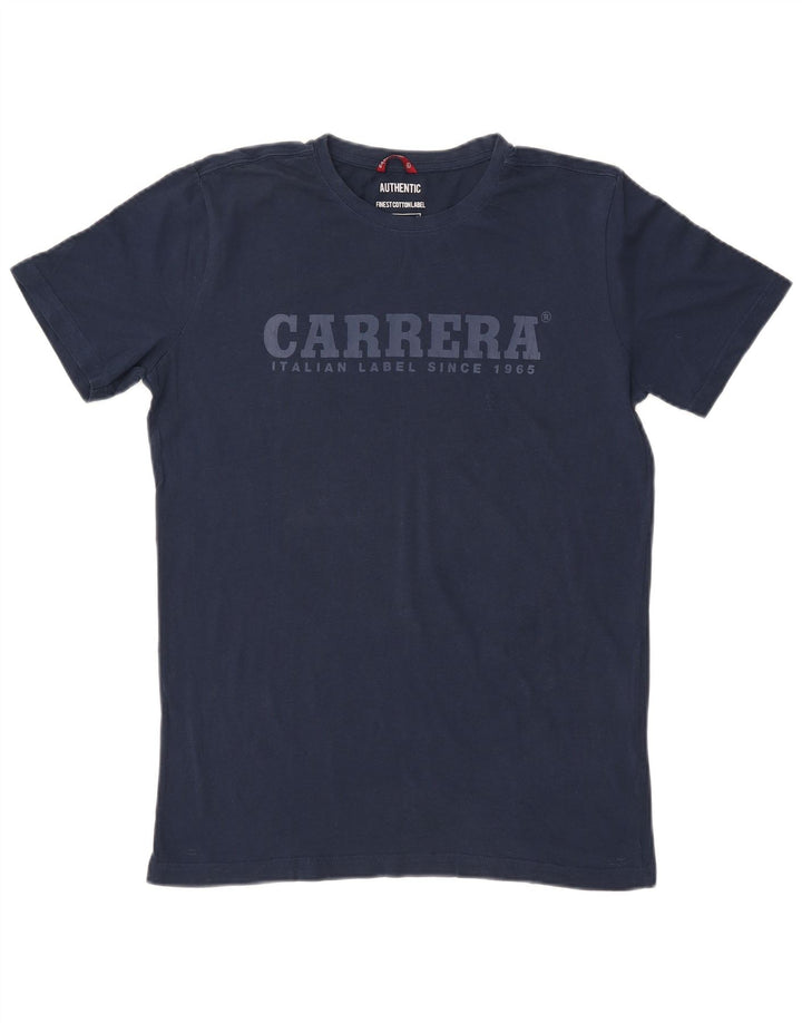 CARRERA Herren-T-Shirt mit Grafik, mittlere marineblaue Baumwolle
