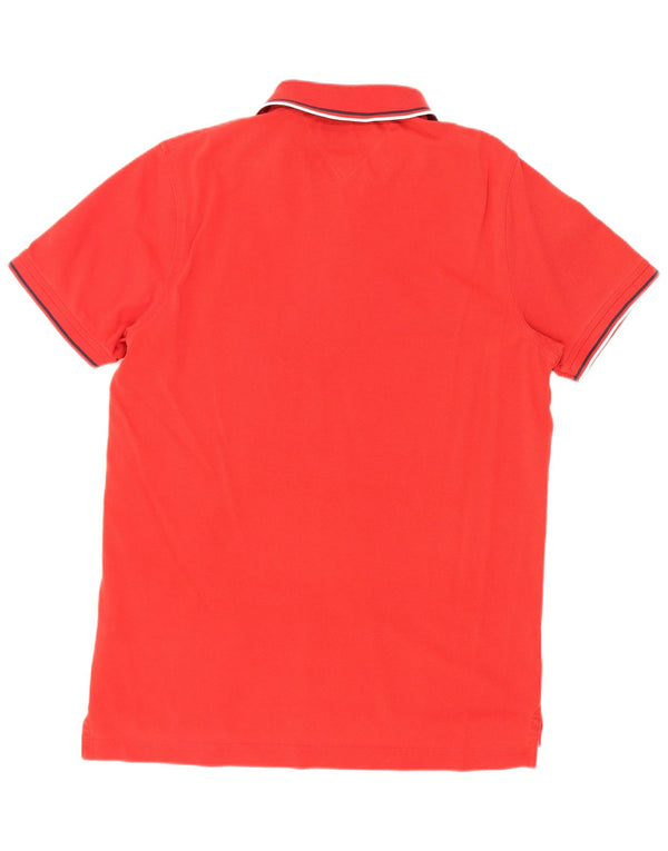 Tommy Hilfiger Herren Slim Fit Poloshirt Große rote Baumwolle