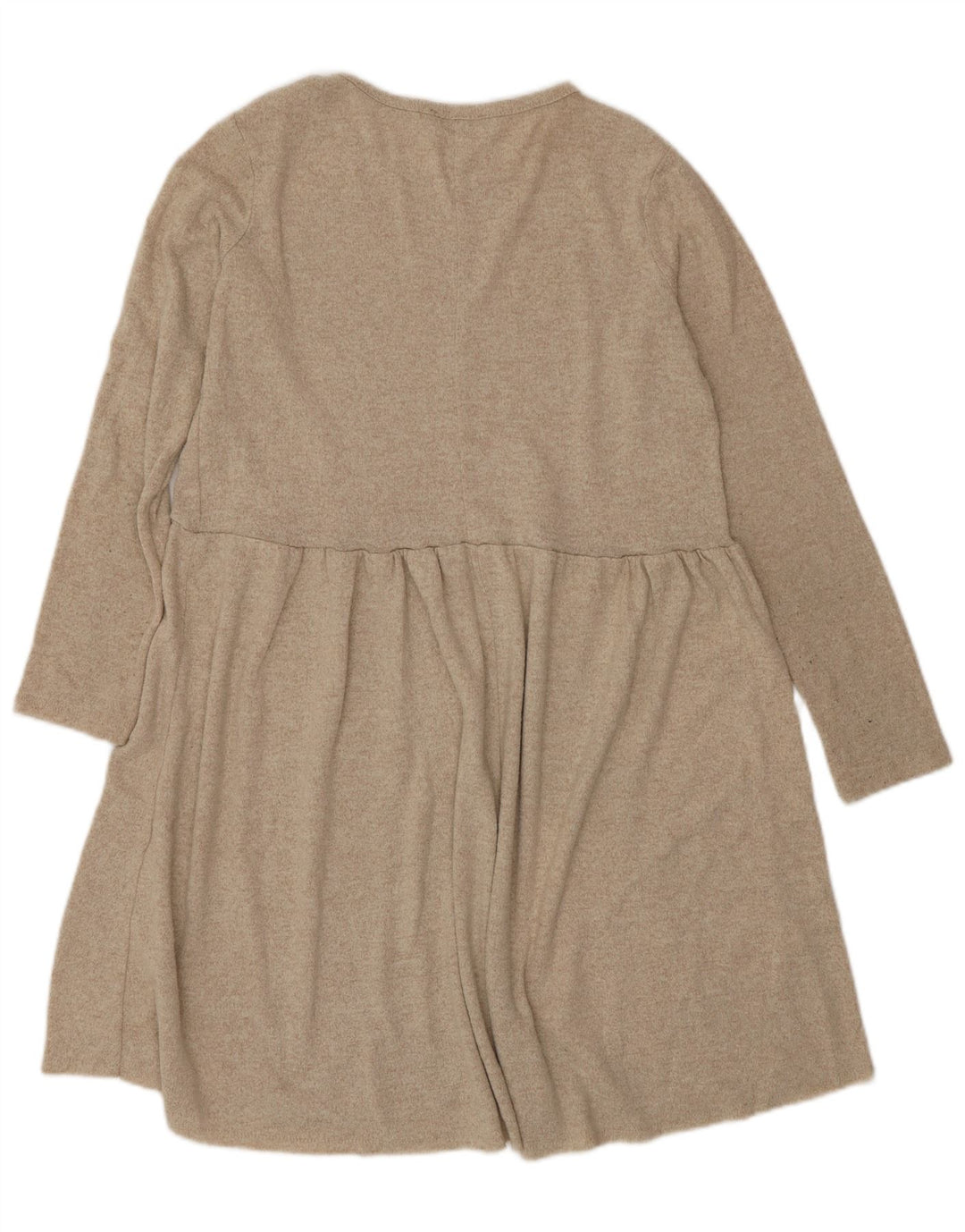 Zara Damen Pulloverkleid UK 10 Small Beige Polyester