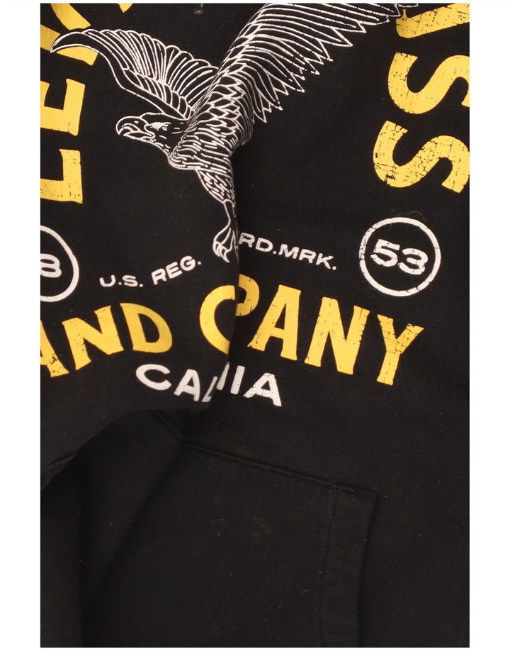 Levi's Herren-Pullover mit grafischem Kapuzenpullover, groß, aus schwarzer Baumwolle