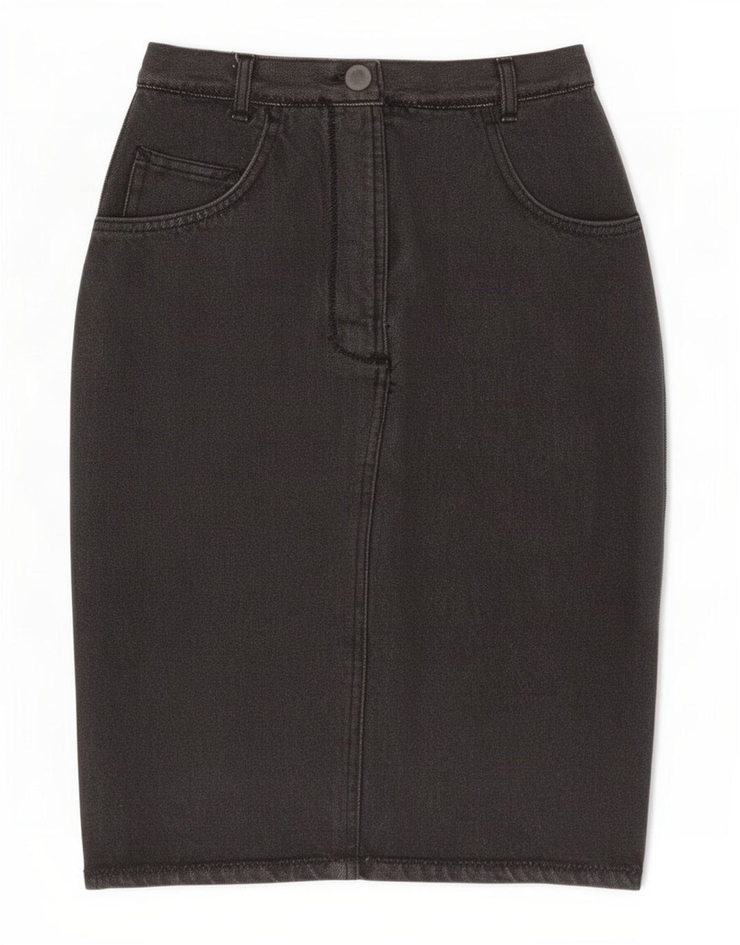 Vintage Damen Jeansrock Medium W28 Grau