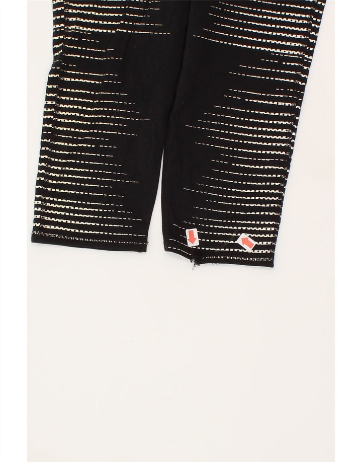 ATHLETA Womens Abstract Pattern Leggings UK 10 Small Black Nylon Vintage Athleta and Second-Hand Athleta from Messina Hembry 