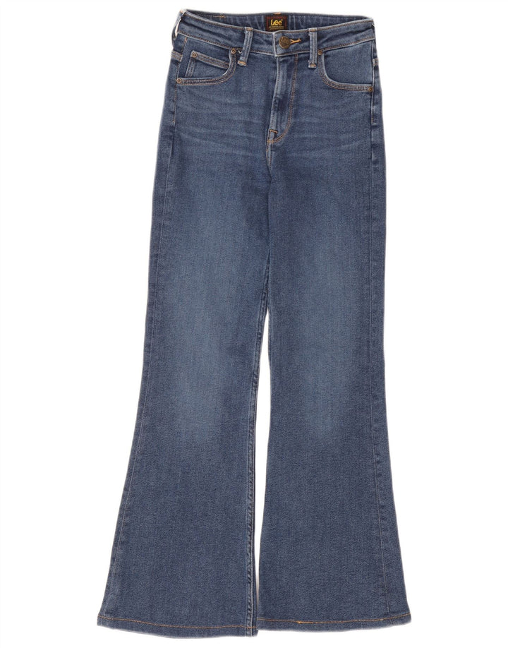 Lee Damen Breese Flared Jeans W25 L29 Blaue Baumwolle