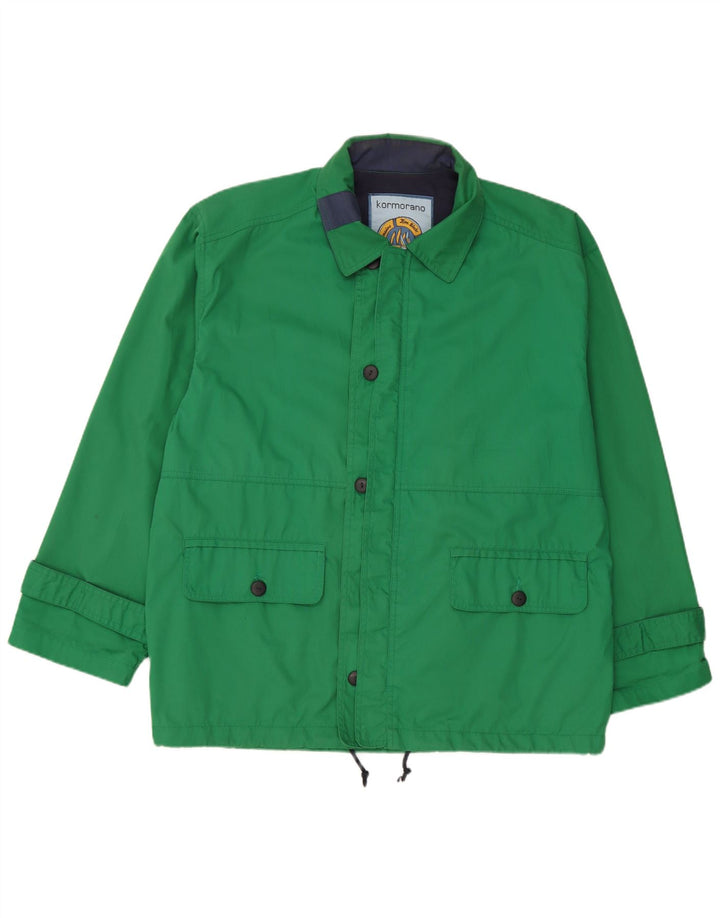 Vintage Herren Yachting Loose Fit Utility Jacke UK 38 Mittelgrünes Polyester
