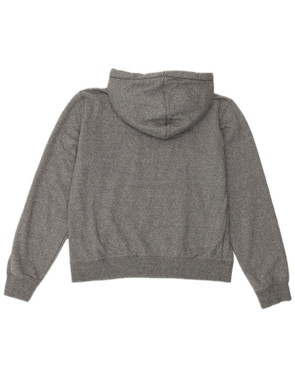 Champion Womens Graphic Hoodie Pullover UK 12 Mittelgrau meliert