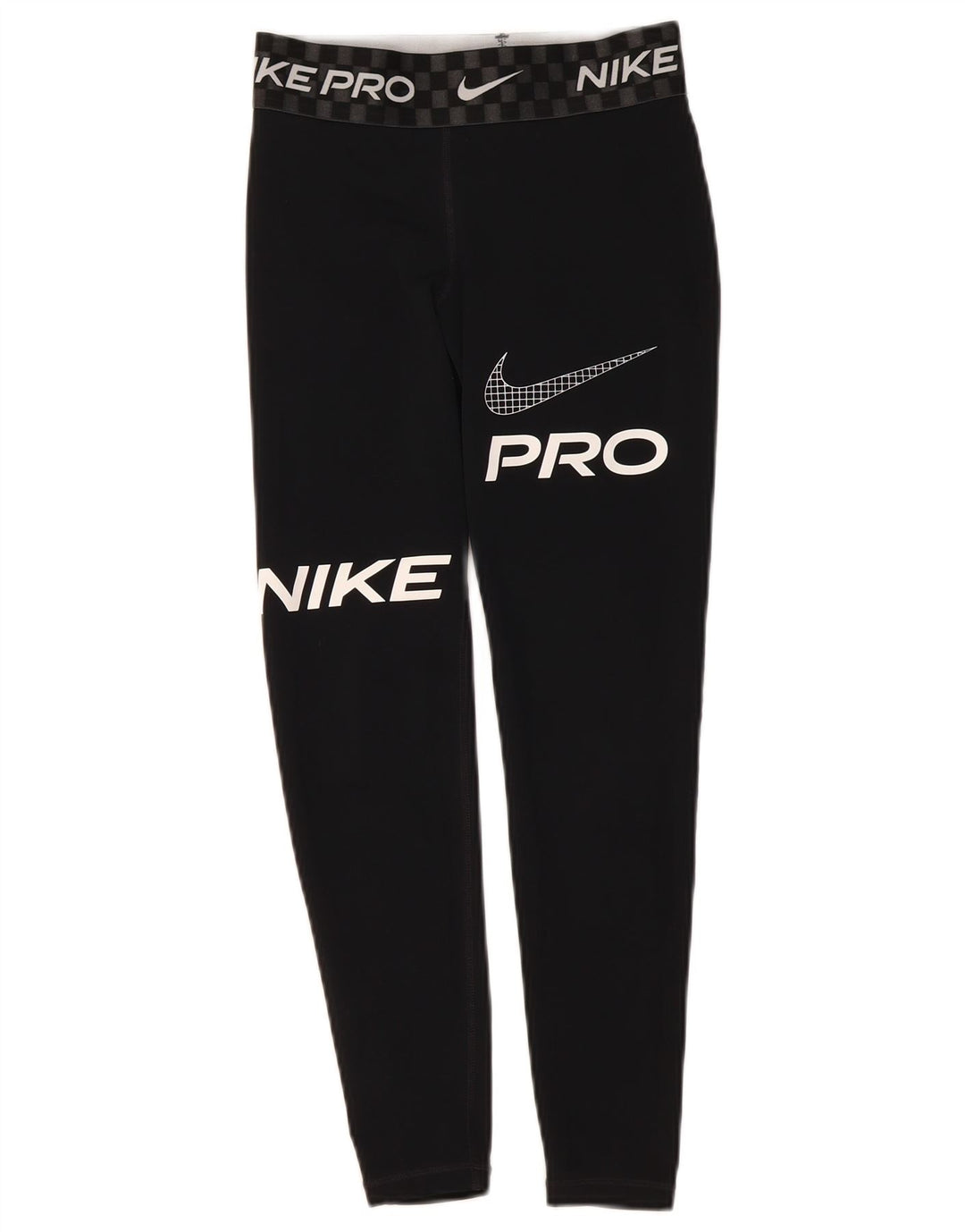 Nike Damen Dri Fit Graphic Crop Leggings UK 8 Small Schwarz