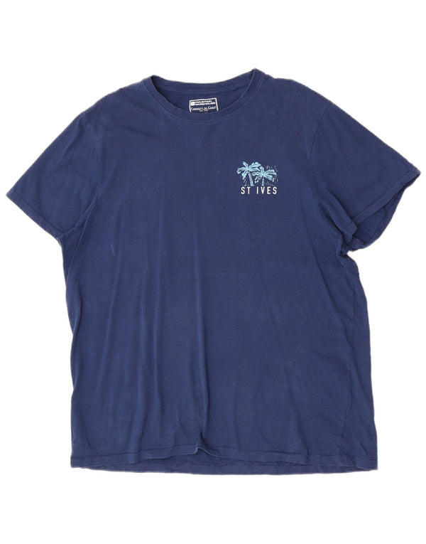 Mountain Warehouse Herren-T-Shirt mit Grafik, XL, Marineblau, Baumwolle