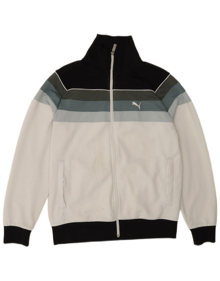 Nike Herren-Trainingsanzug-Top-Jacke, mittelweißes Farbblock-Polyester