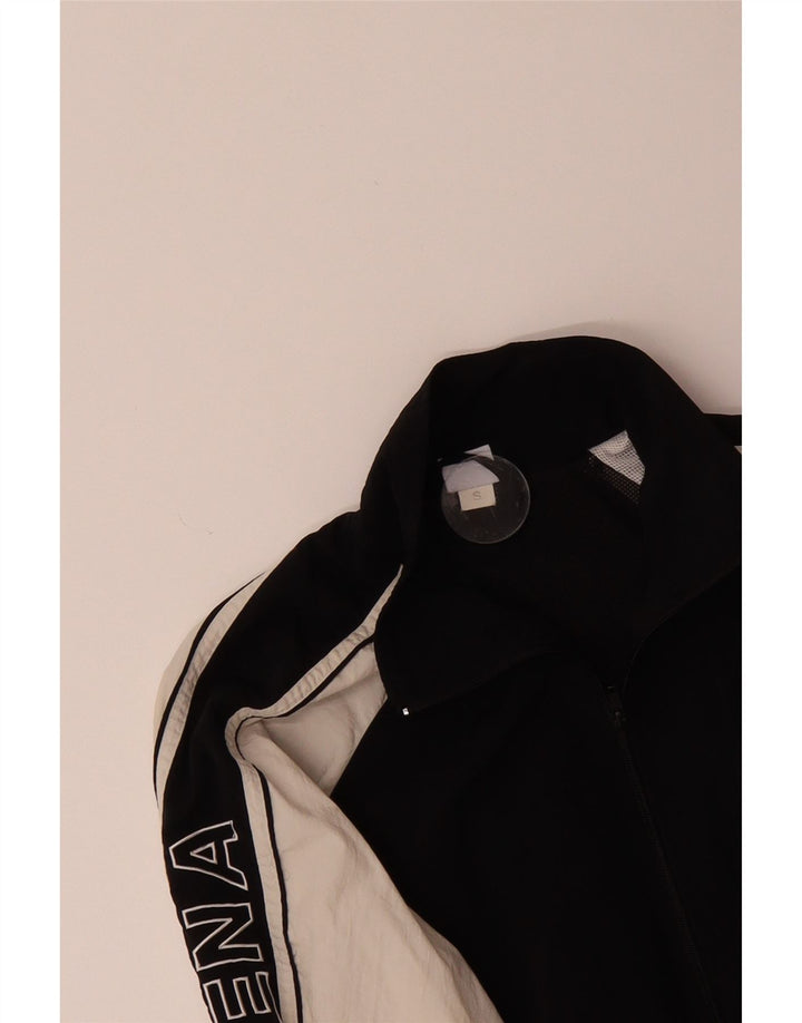 ARENA Mens Graphic Tracksuit Top Jacket Small Black Colourblock Nylon Vintage Arena and Second-Hand Arena from Messina Hembry 