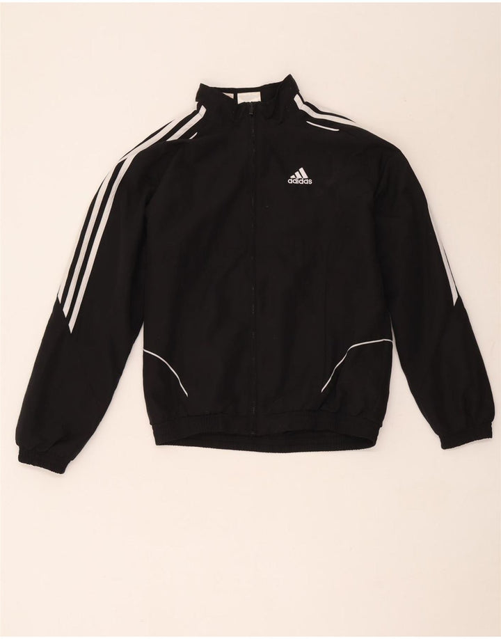 Adidas Jungen Trainingsanzug Top Jacke 13-14 Jahre Schwarz Polyester