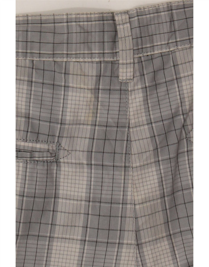 HURLEY Mens Chino Shorts W36 Large  Grey Check Cotton Vintage Hurley and Second-Hand Hurley from Messina Hembry 