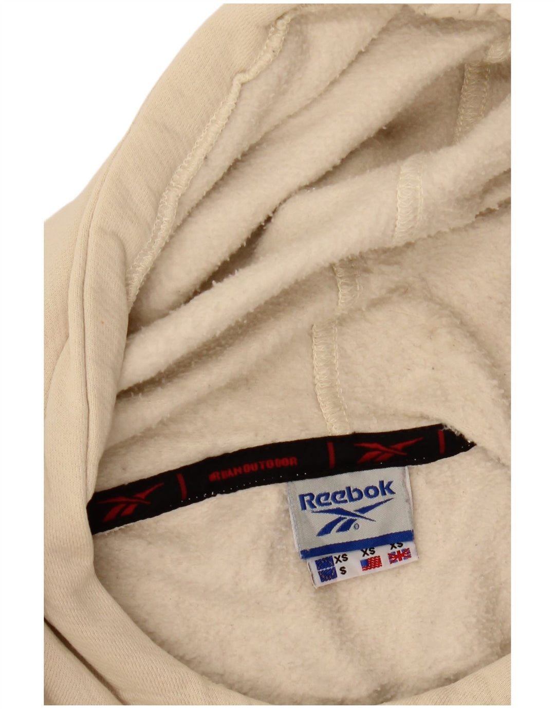 REEBOK Herren Loose Fit Kapuzenpullover XS Off White