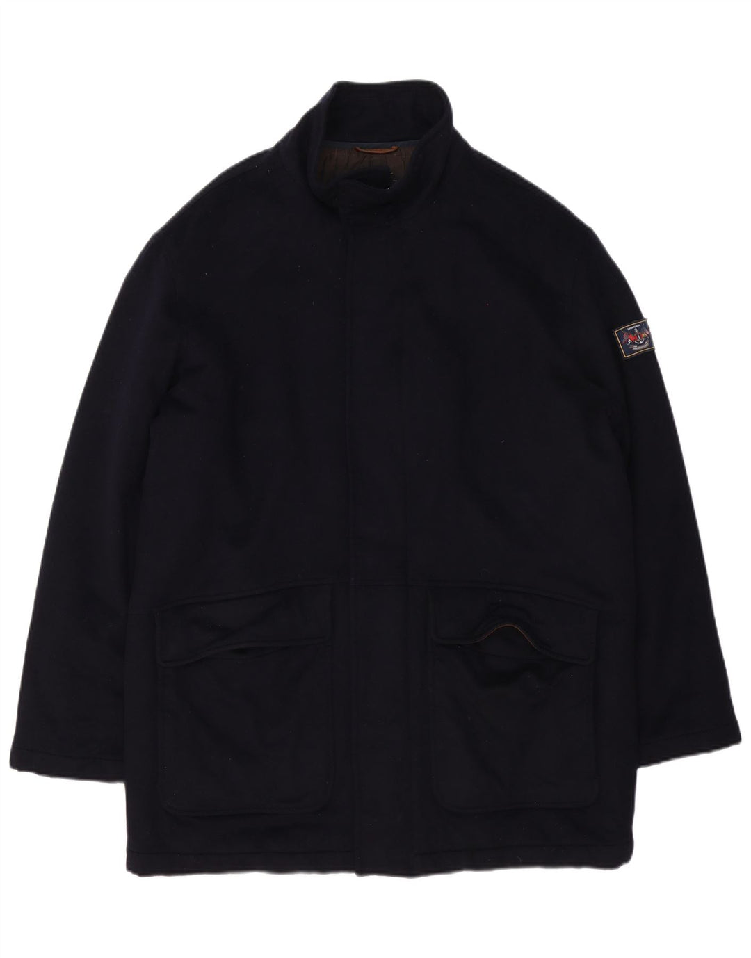 Amerigo Vespucci Herren-Windbreaker-Mantel UK 40 Large Marineblau