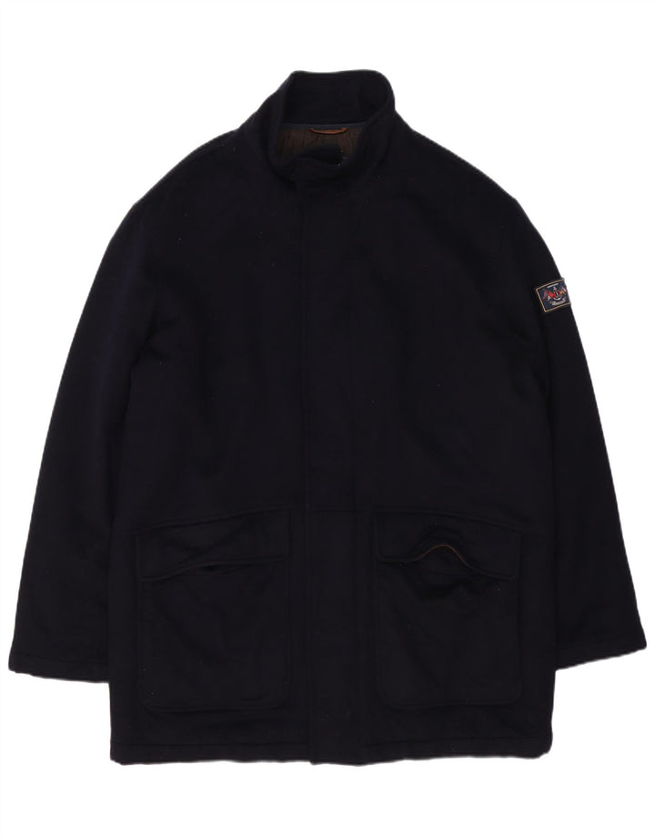 Amerigo Vespucci Herren-Windbreaker-Mantel UK 40 Large Marineblau